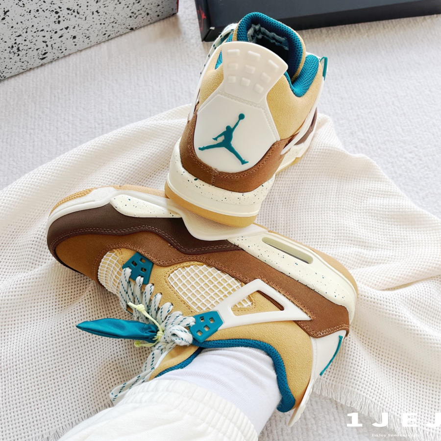 -EJ-Air Jordan 4 “Cacao Wow” 泰迪熊配色 褐色 復古 籃球鞋 女鞋 棕白FB2214-200