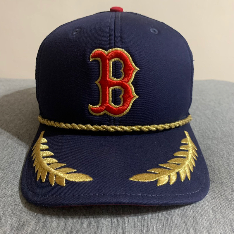 new era Boston MLB 波士頓 大聯盟 紅襪隊 SnapBack 網帽 藍紅 金 棒球帽 老帽 二手