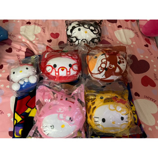 麥當勞HelloKitty抱枕全新5入不分賣，乳牛、蘋果、柴犬、兔子、長頸鹿，另送凱蒂貓造型飲料壺和夾腳拖鞋