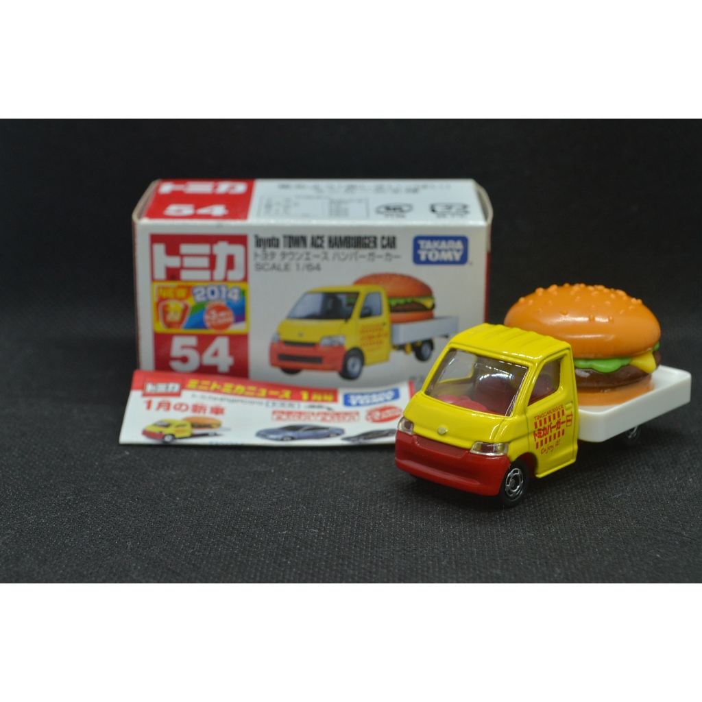 【T'Toyz】 Tomica No. 54 -11 Toyota Town Ace 漢堡車 新車貼 附膠盒 越南製