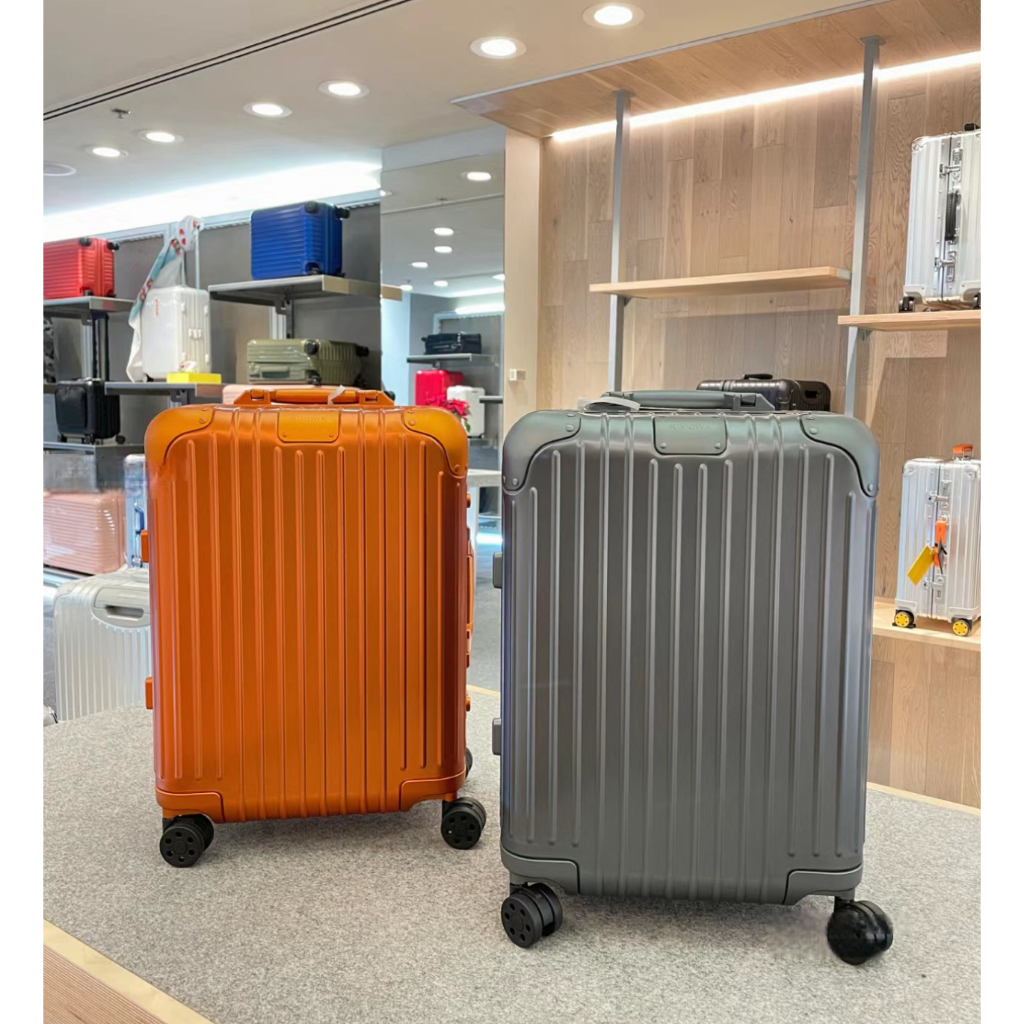 98成新 Rimowa 21寸 鋁鎂合金材質 限量版 水星灰色/火星橙色 登機箱 行李箱 旅行箱 拉桿箱 箱子