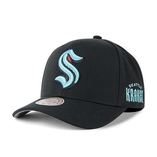 【Mitchell & Ness】MN NHL 西雅圖 海怪 LOGO 經典黑 老帽 嘻哈【ANGEL NEW ERA】