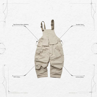 Goopi 白色3號“VI-T6X” Multi-Pocket Utility Dungarees - Bone