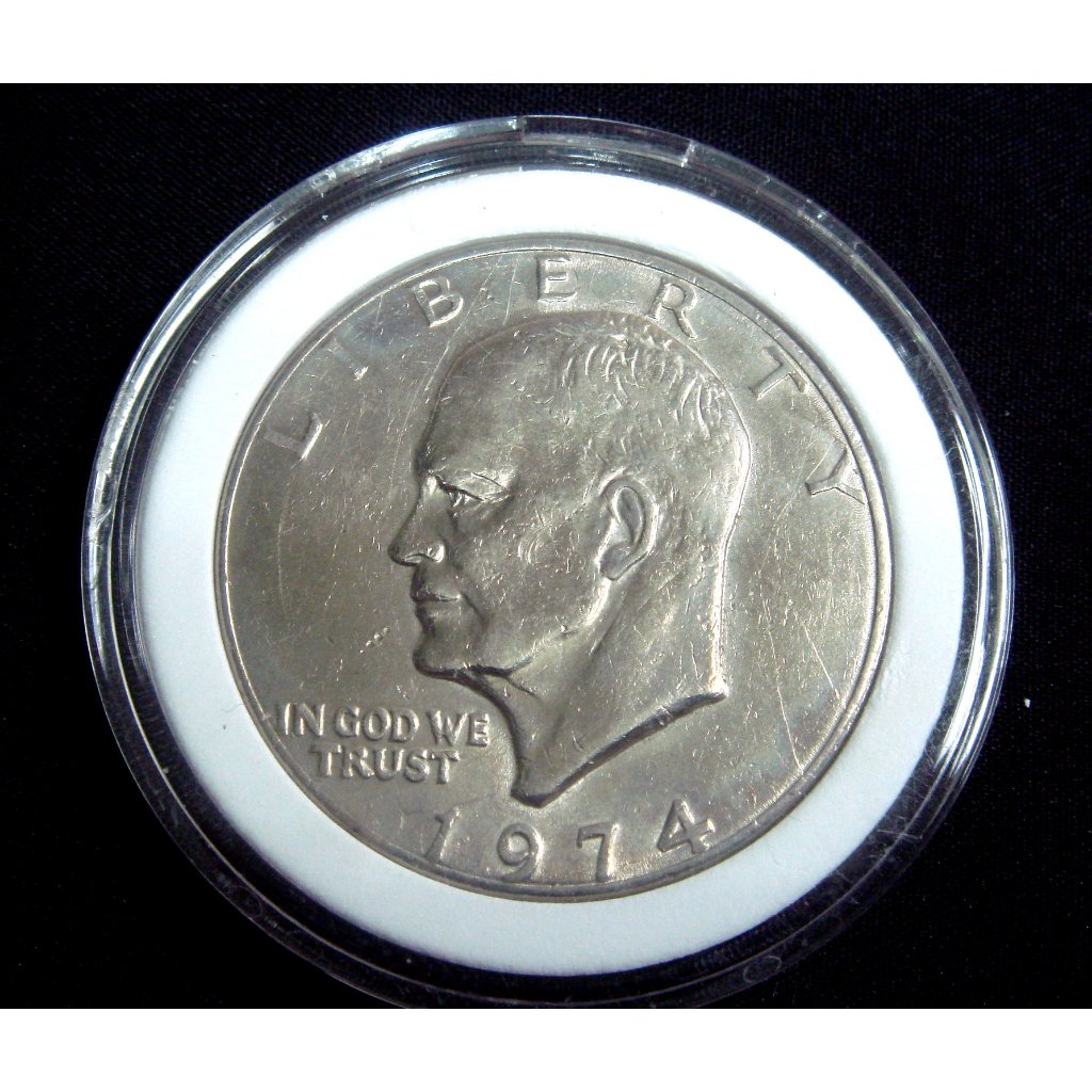 美國開國 1974年 紀念幣 艾森豪總統像~品相完整