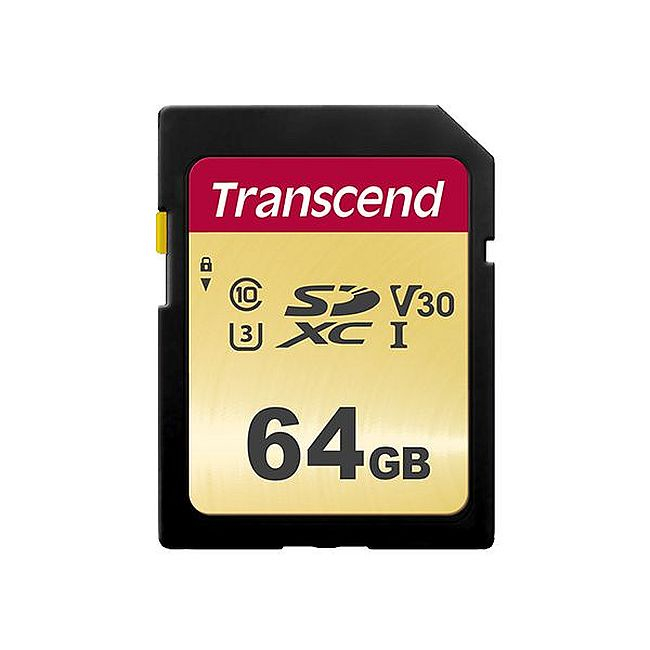 創見 SDXC/SDHC 500S 64G128G V30/C10 記憶卡(大卡)