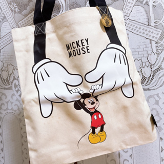 【全新有瑕疵】帆布袋 Disney迪士尼 90週年紀念 米奇帆布袋 購物袋 萬用袋