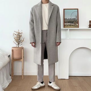 韓國長版大衣,長版外套,大衣外套,微寬落肩,正韓貨