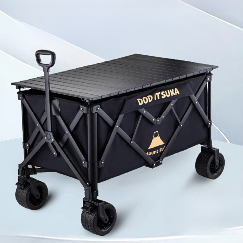 DOD聯名款 超輕鋁合金露營推車桌版 大號-黑 98cm 推出 配件 通用桌版 DOD ITSUKA