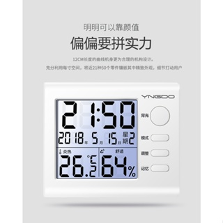 自動光感應 萬年曆 數位鐘 數位時鐘 電子鐘 電子鬧鐘 鬧鐘 時鐘 溫度計 溼度計 (白色款)