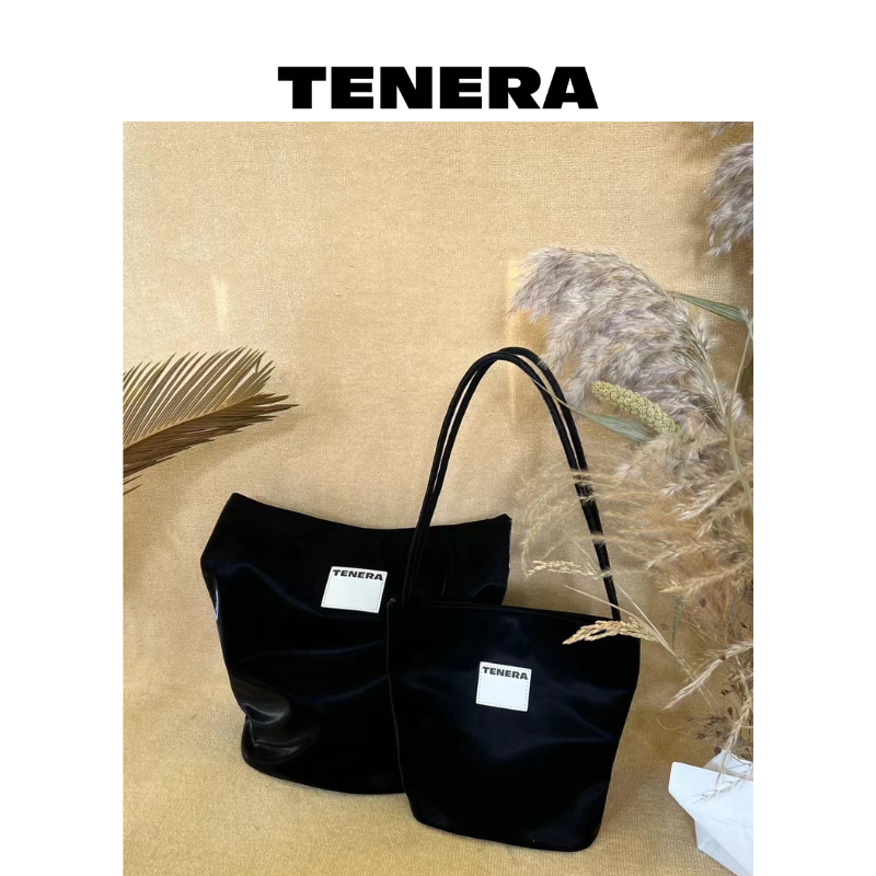 【TENERA 】現貨+預購  秋冬新款 黑色\ 棕色 環保皮革水桶包 （大號\小號）(台灣總代理原廠正貨)