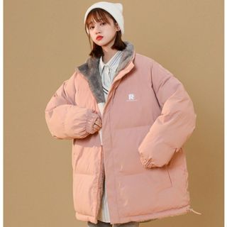 佰分佰/100kg內可穿/大尺碼女裝/冬天外套/棉衣羊羔毛三色兩面可穿棉服寬松韓版學生加厚外套設計感/女生外套
