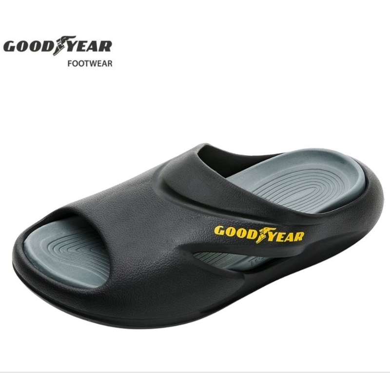 GOODYEAR 固特異 男拖鞋 輕量Q彈 柔軟舒適 緩震止滑 足弓支撐 易彎折 防水防滑拖鞋 GAML33360