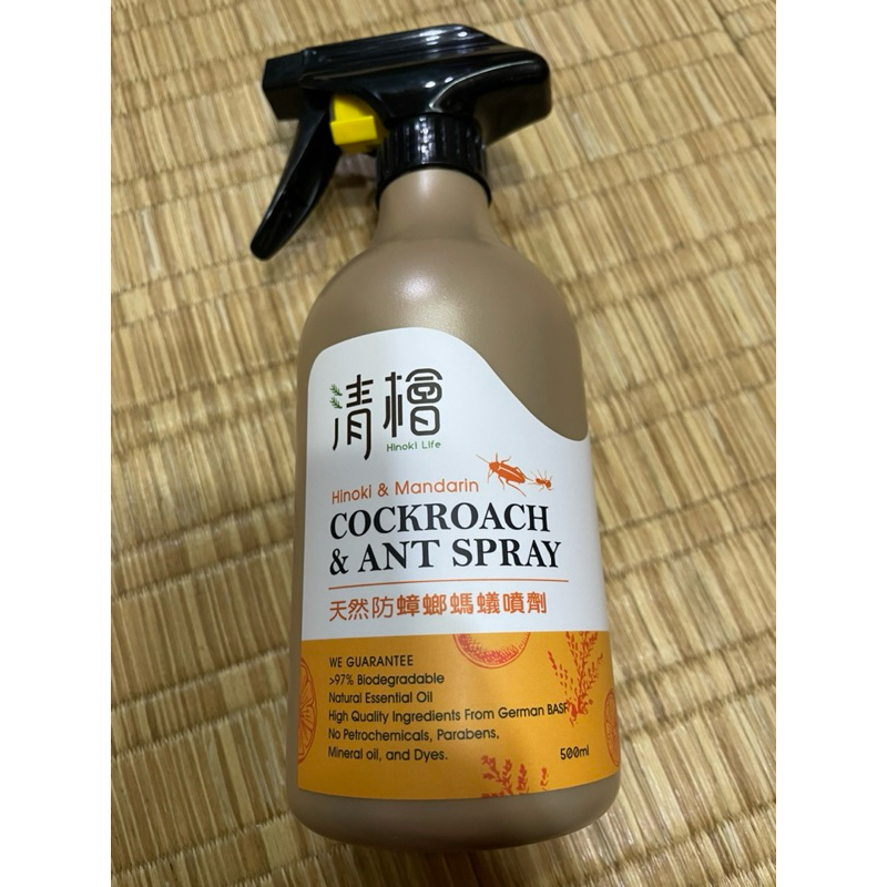 【台灣製】清檜 Hinoki Life 天然防蟑螂螞蟻噴劑 500ml 香茅精油 尤加利精油