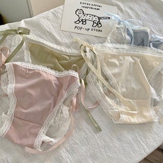 綁帶情趣內褲 冰絲涼感 蕾絲性感網紗 低腰 腰間細帶 透明透視少婦誘惑現貨 NaiKo