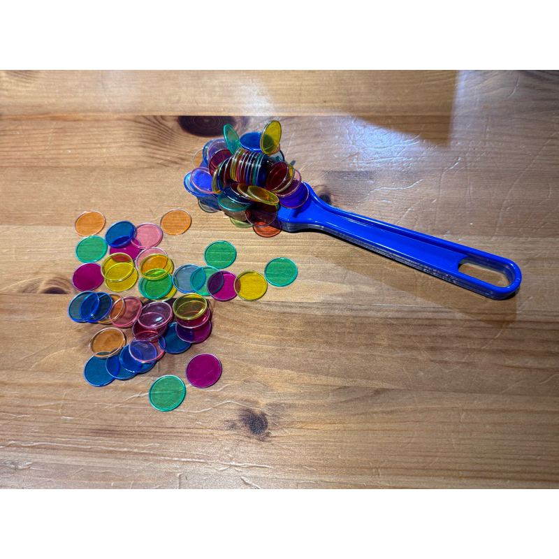 二手/早教磁棒+90片彩色圓片 教具玩具 科學磁力 圓片磁棒 禮物 幼兒園教育
