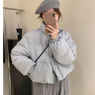 蔓莎💞2023高品質秋冬新款韓版短版麵包服小個子大尺碼港風寬鬆棉服 冬季外套 短版外套 厚外套