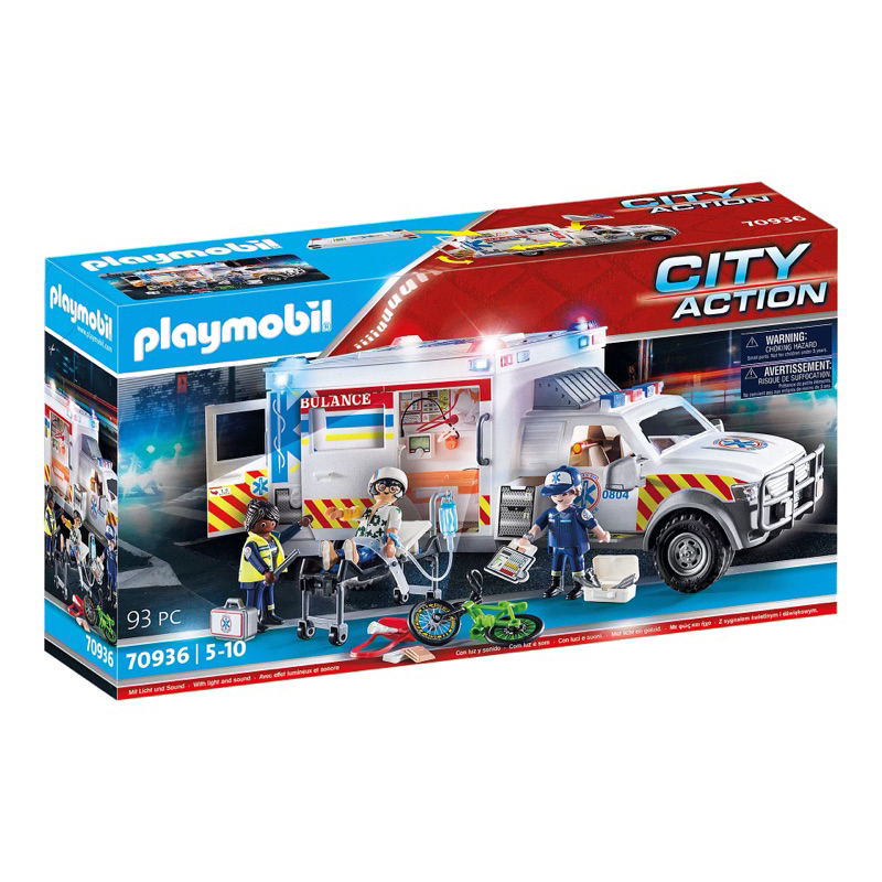 鍾愛一生 德國玩具 Playmobil  摩比 70936 救護車