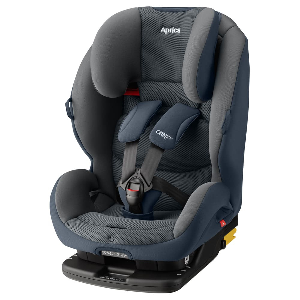 【Aprica】ActiFIX ISOFIX 2-12歲成長型輔助汽車安全座椅(軍灰藍)