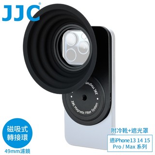 又敗家JJC磁吸鐵Magsafe濾鏡轉接環&遮光罩&冷靴適iPhone 16 15 14 Pro Max蘋果MFS-IP