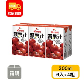 【光泉】果汁時刻100%蘋果綜合果汁(200ml*6入x4組)