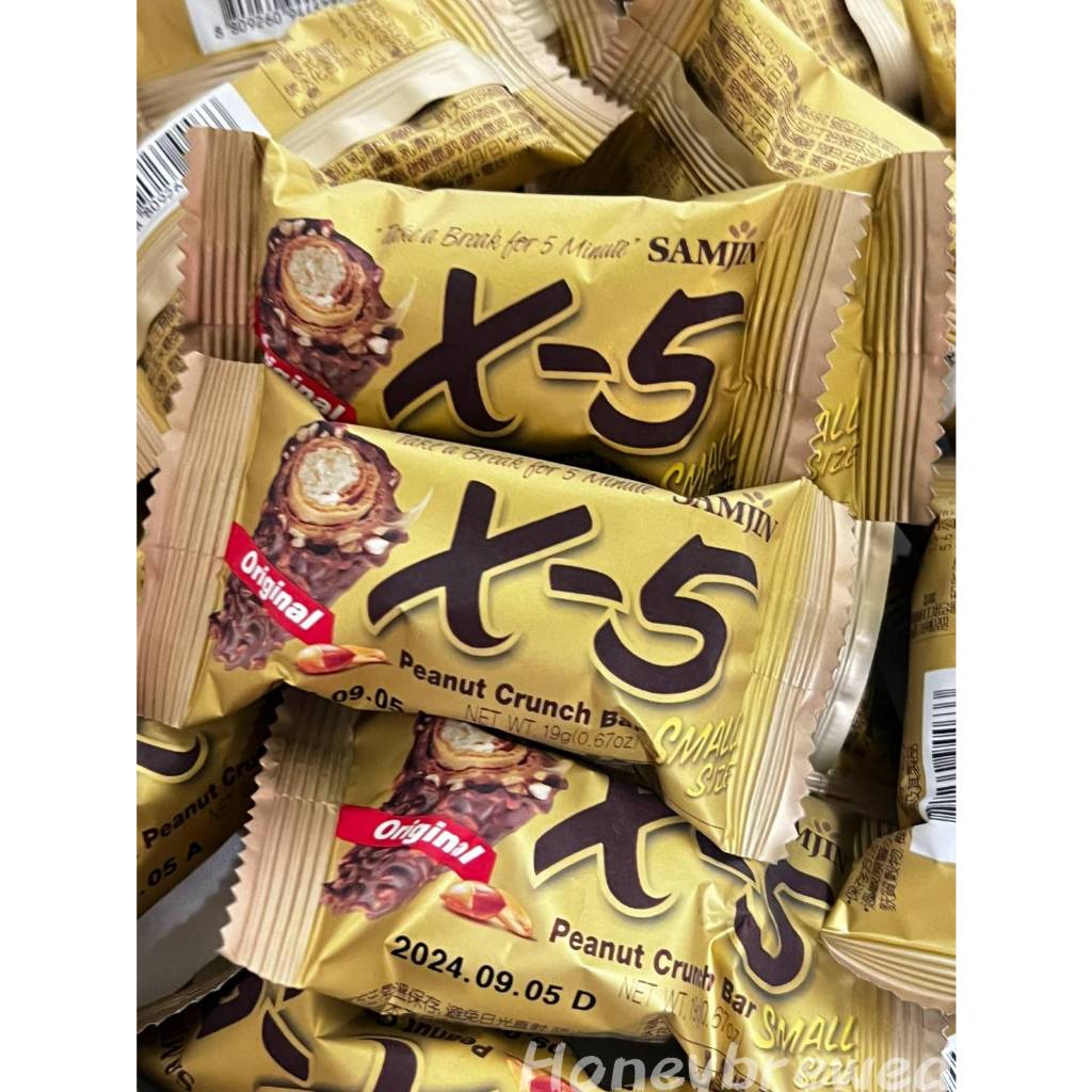 【X-5 迷你捲心酥】韓國SAMJIN🇰🇷 X5 迷你花生巧克力捲 19g 花生巧克力棒 獨立包裝 日韓零食 🔺單條販售