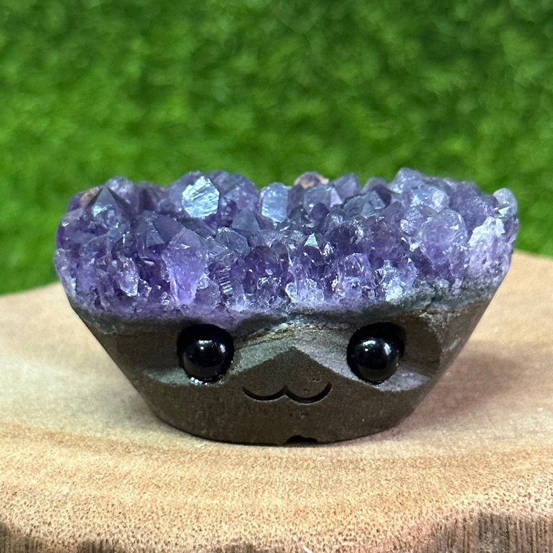 紫水晶 刺蝟 刺猬 天然水晶 可愛雕件 辦公室擺件