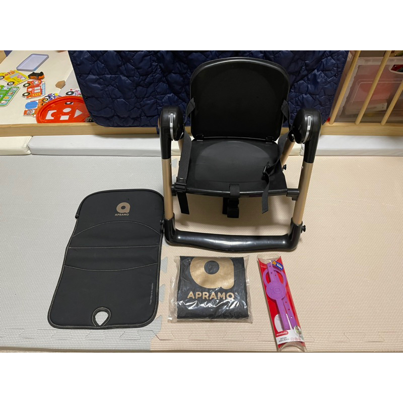 二手 英國Apramo Flippa classic旅行餐椅-摺疊式可攜式兩用兒童餐椅(贈提袋+椅墊)