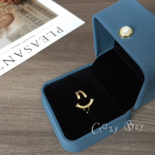 【瘋愛買Crazy Buy】在臺現貨不用等！『開口笑』戒指 送透明飾品密封夾鏈袋