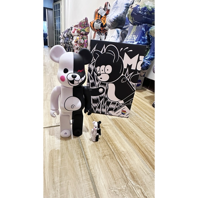 BE@RBRICK 槍彈辯駁 MONOKUMA 黑白熊 植絨