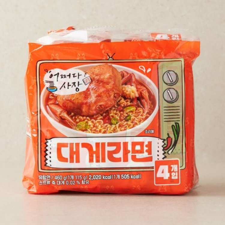 NEW THING🇰🇷『現貨』Pulmuone 圃美多 韓國境內版雪蟹拉麵 花蟹泡麵