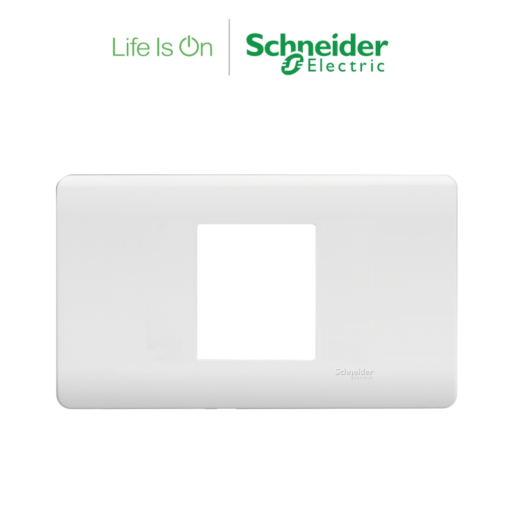 【Schneider Electric施耐德】ZENcelo系列 經典白 1.5模組安裝架與蓋板(單連)橫式