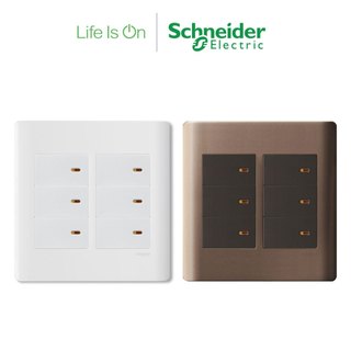 【Schneider Electric施耐德】ZENcelo系列 六切三路開關 古銅棕/經典白