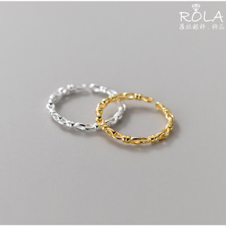 ROLA蘿拉銀飾.飾品 “現貨當天出” 細款編織繩索925純銀戒指可調整戒指 開口戒指.