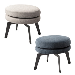 Boden-莫奇灰色旋轉圓形小椅凳/矮凳/小椅子/穿鞋椅(兩色可選)