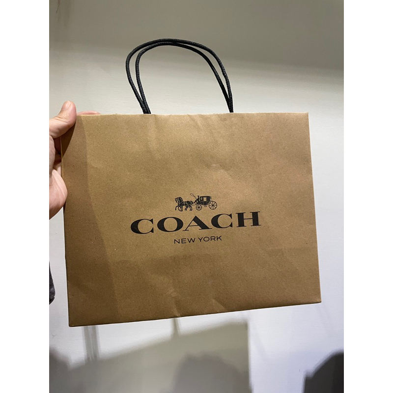 平信郵寄$8元 Coach牛皮紙袋 內裡有膠帶