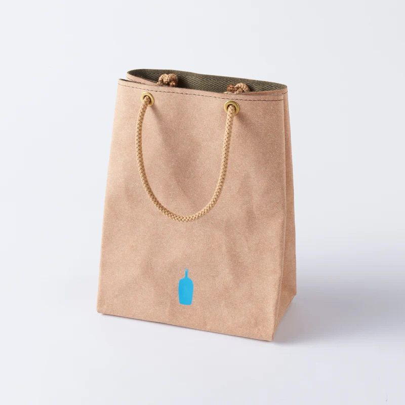 mimi｜現貨 BLUE BOTTLE CAFE X MAKOO 藍瓶咖啡 再生皮革 購物袋 附紙袋 托特