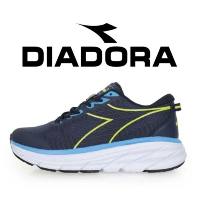 DIADORA 男 4E寬楦 輕量透氣 厚底增高 吸震減壓 康特杯穩定支撐 專業避震慢跑鞋-運動 藍DA 3256