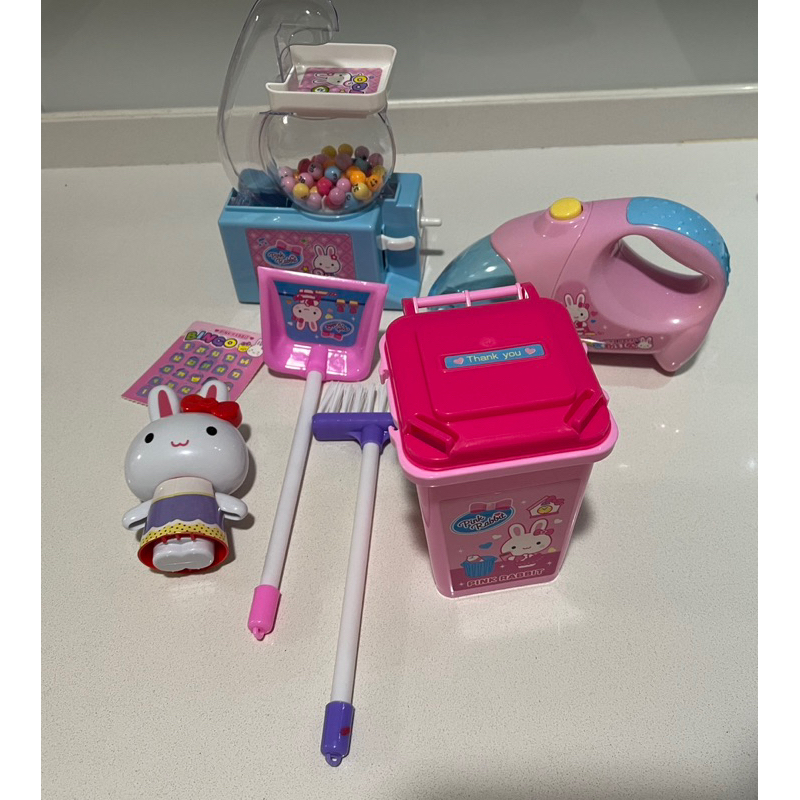 粉紅兔 打掃 清潔玩具 辦家家酒 吸塵器 掃把 畚箕 BINGO玩具
