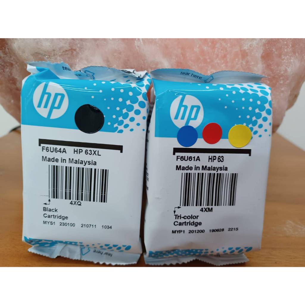 裸裝HP 63XL黑高容量F6U64AA+HP 63彩色原廠1110/1112/2130/2131/2132/2133