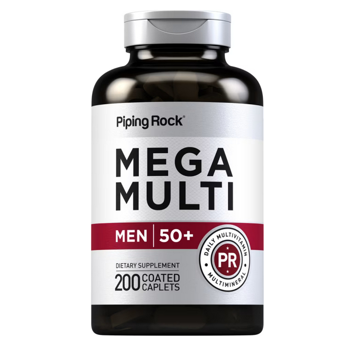【Piping Rock】免運 50歲以上男性綜合維他命 含菸鹼酸 葉酸 生物素 鋅 鉻 葉黃素 200顆