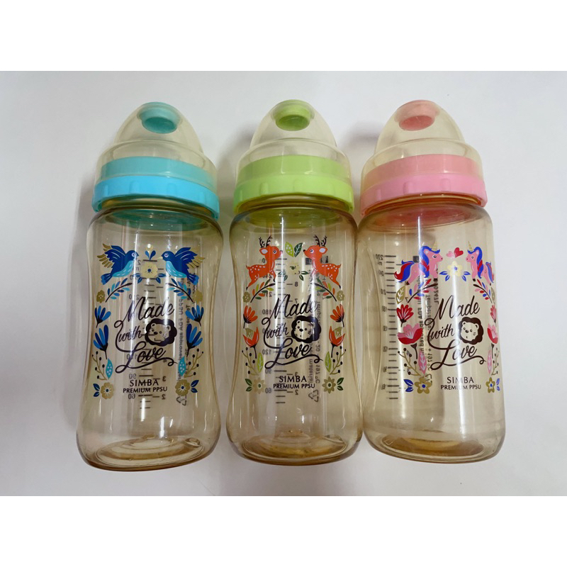 二手Simba辛巴小獅王PPSU奶瓶 270ml 寬口奶瓶 桃樂絲ppsu三個合售