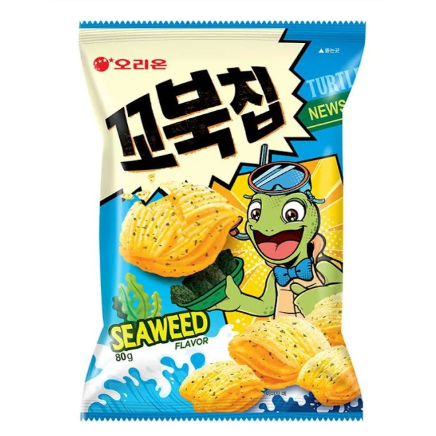 (好麗友)烏龜玉米脆片-海苔味(80g/包)(效期至2024年3月)