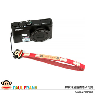 ★福利品★ PAUL FRANK 大嘴猴 SH05 紅條紋 相機腕帶 (公司貨) 13PF-SH05 窄版手腕帶