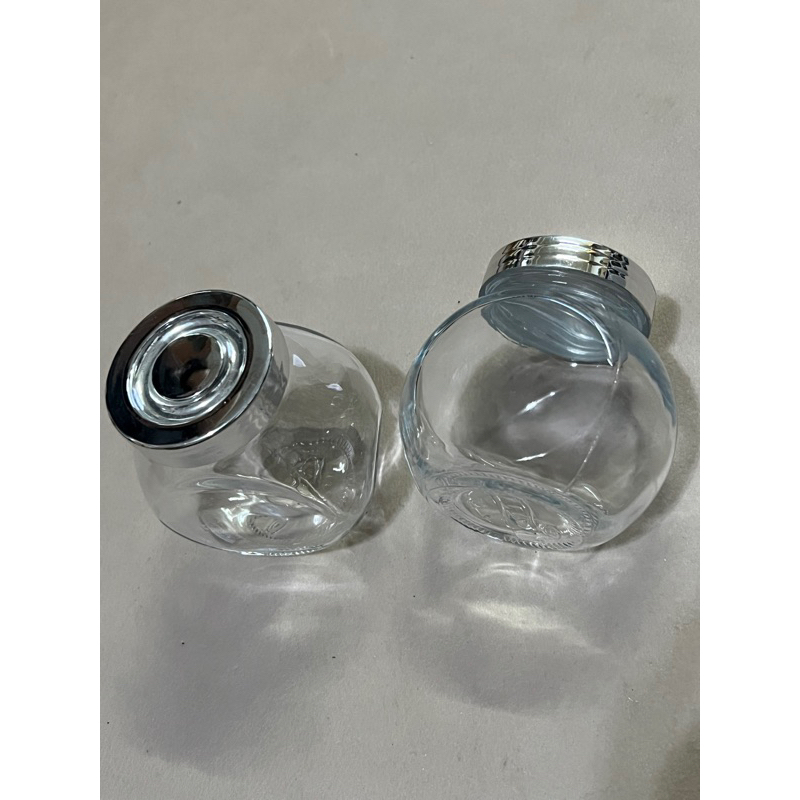 二手 IKEA RAJTAN 香料罐 玻璃 鋁蓋 香料瓶 玻璃調味瓶 玻璃瓶 胡椒罐 胡椒瓶 8*8*6cm