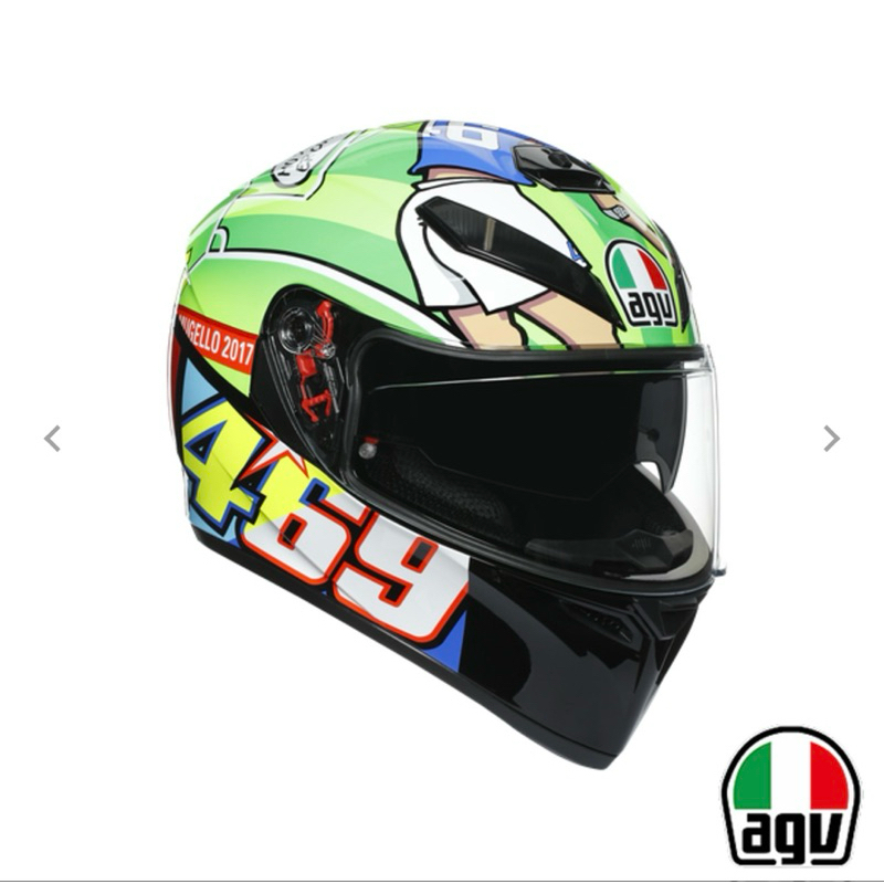 《升安》AGV  K3SV Mugello 2017 足球帽義大利品牌 原廠公司貨 標配贈防霧片 全罩式 旅遊通勤帽款