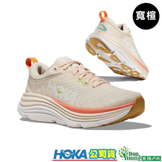 【HOKA 】 女 Gaviota 5 Wide寬楦 柔軟緩震路跑鞋 1134270VLG香草白/蛋奶酒白