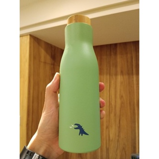現貨 SPORT b. 不鏽鋼 保溫瓶 實木 小恐龍 304 不鏽鋼 雙層保溫 綠色