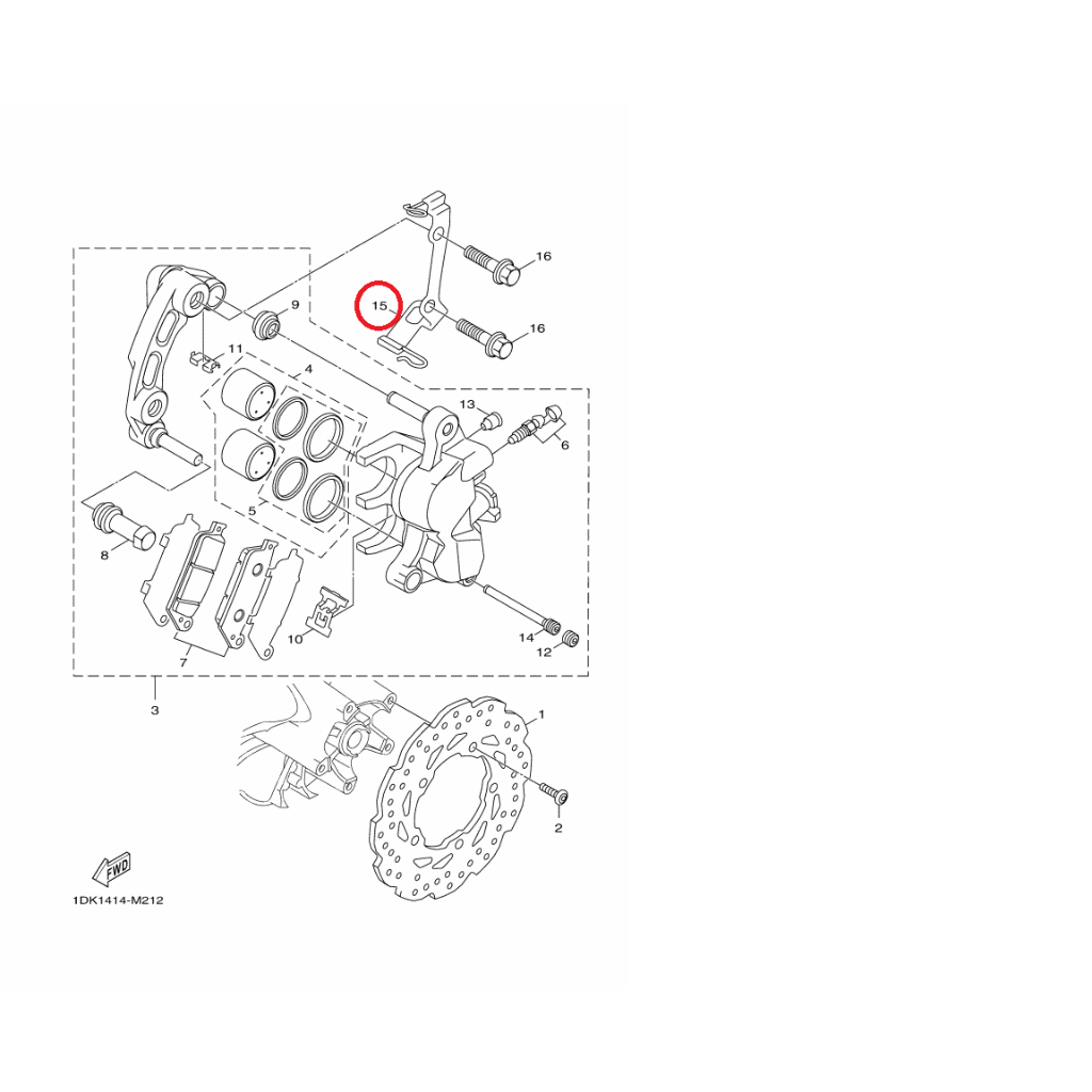 YAMAHA 原廠 SMAX S MAX 155 ABS版 前卡鉗 鋼索座 料號:1DK-F3317-20