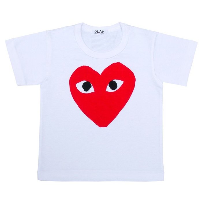 ❤️全新在台現貨❤️ 川久保玲 PLAY COMME des GARÇONS CDG 正品 兒童 小童 白底紅心 上衣