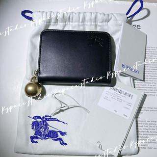 全新專櫃正品 Burberry EKD皮革拉鍊皮夾 黑色 短夾 皮夾 卡片夾 卡包 零錢包 小錢包 鈴鐺 專櫃 真品